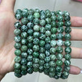 Green Dalmatian Jasper Round Smooth Beads 4mm 6mm 8mm 10mm