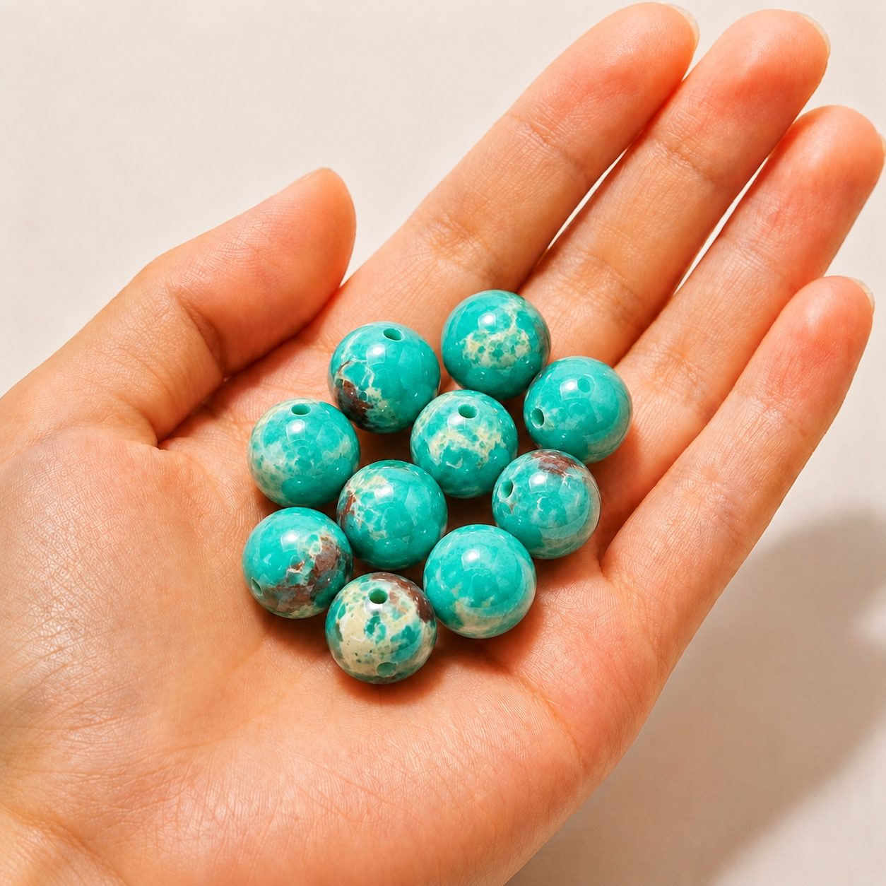 $0.99-10PCS Round Smooth Beads 8mm