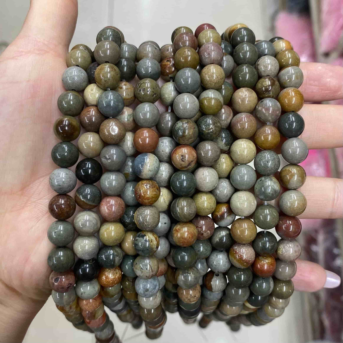 Round Smooth Jasper Beads 4mm 6mm 8mm 10mm