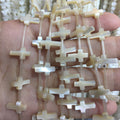 Cross Shape Mother of Pearl MOP Beads