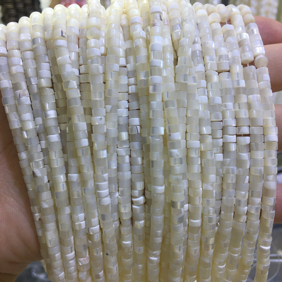 2x4mm Heshi Mother of Pearl MOP Beads