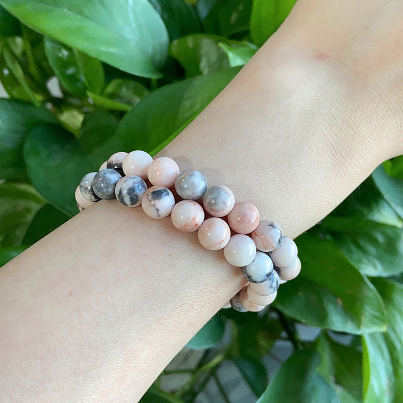Pink Zebra Jasper Bracelet $9.99/3PCS