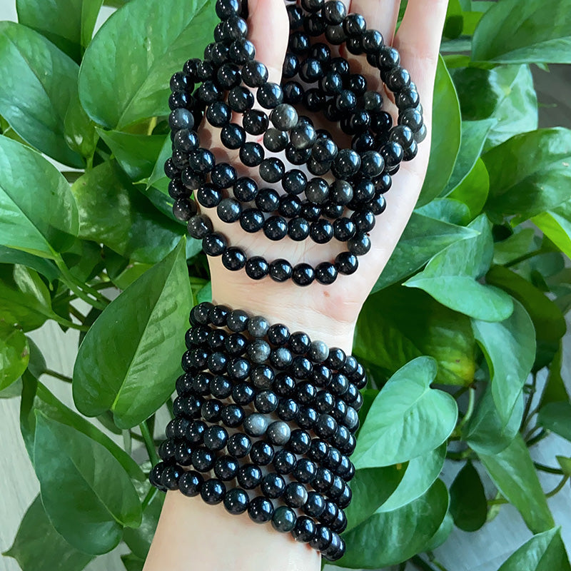 Silver Obsidian Bracelet $6.99/1PCS