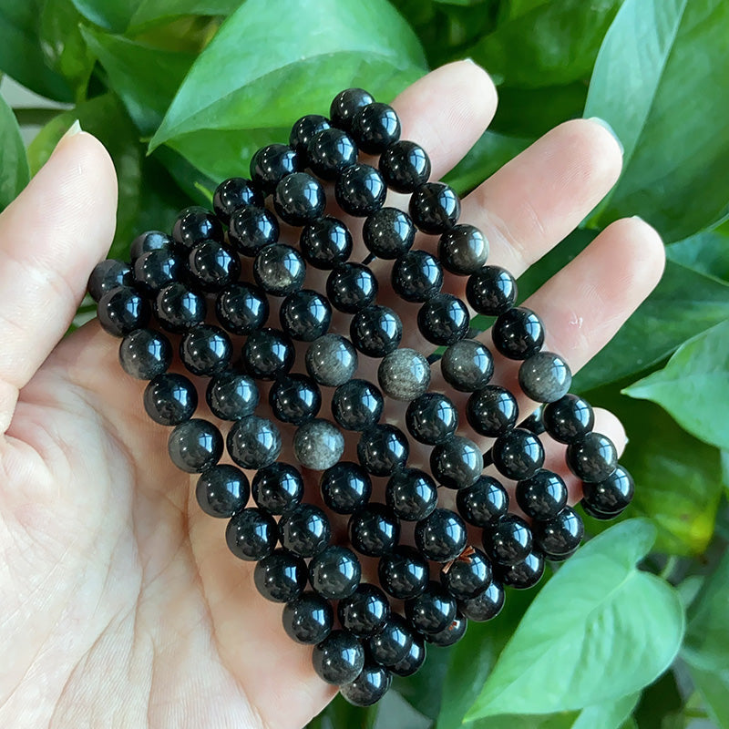 Silver Obsidian Bracelet $6.99/1PCS