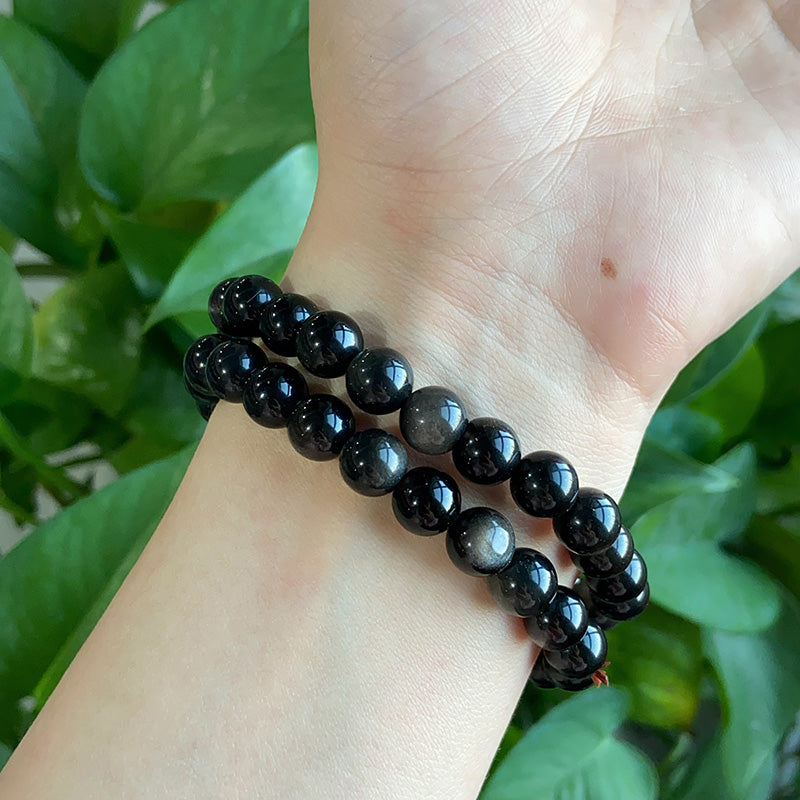 Silver Obsidian Bracelet $6.99/1PCS