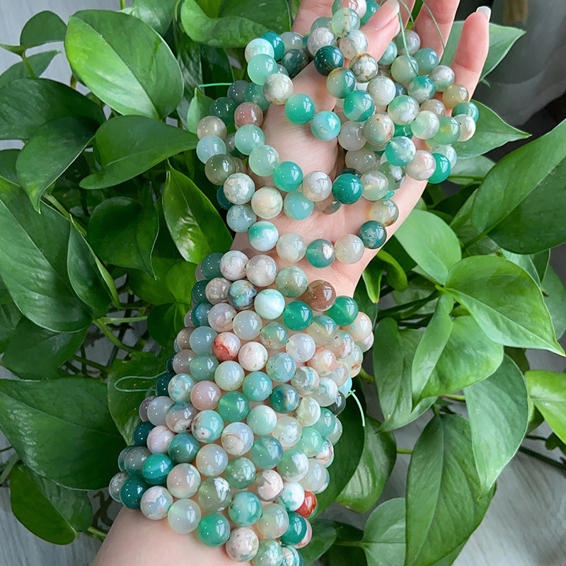Green Flower Agate Bracelet $14.99/PC