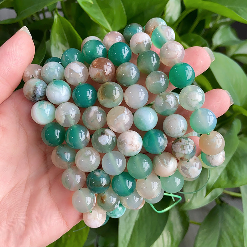 Green Flower Agate Bracelet $14.99/PC