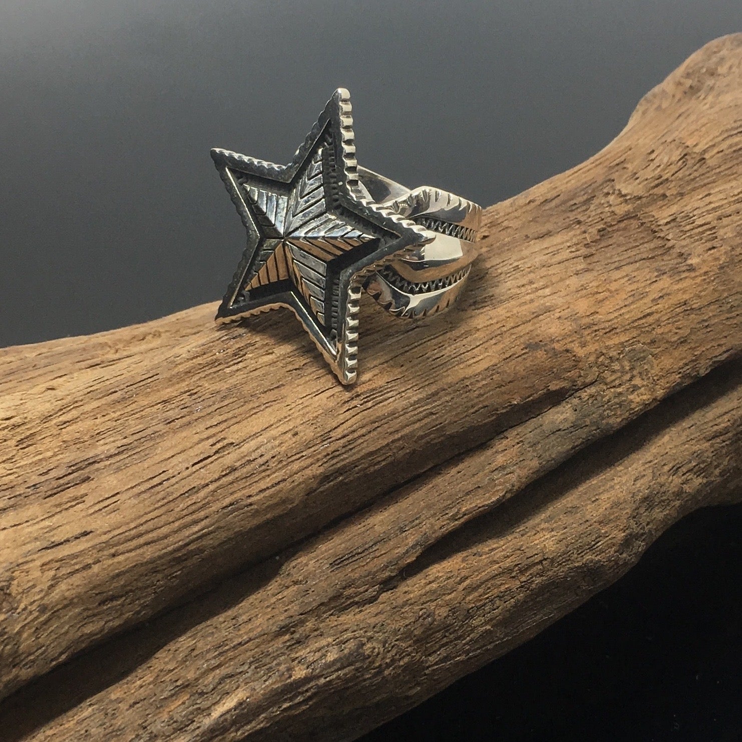 Sterling Silver Opening Double Star Ring