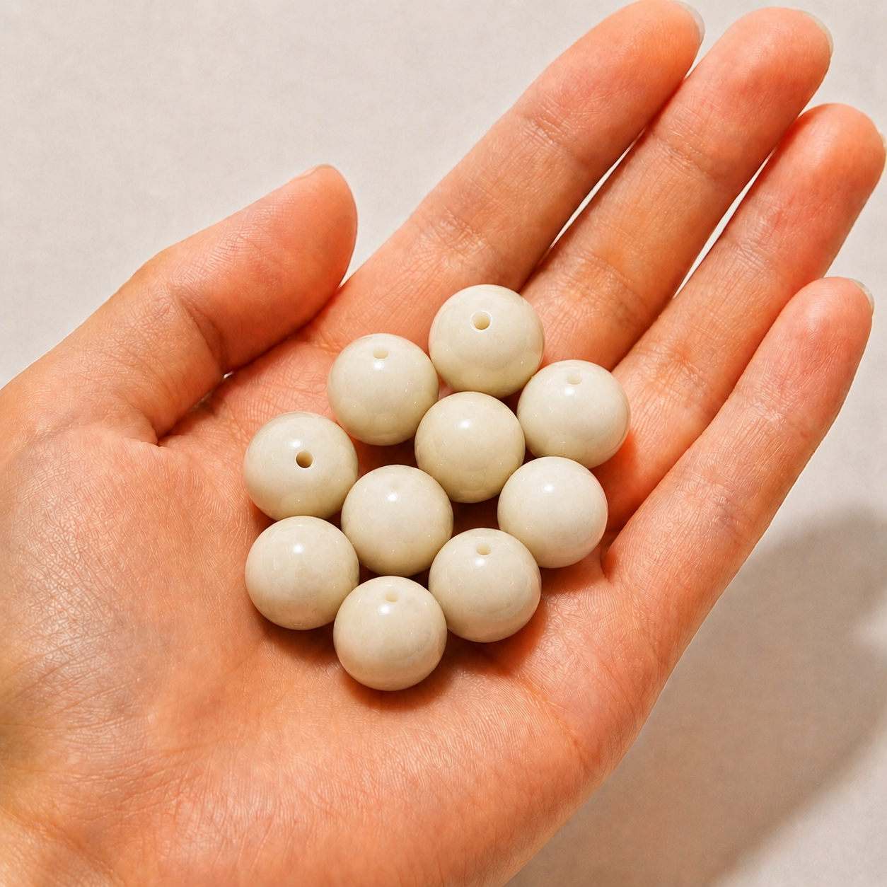 $0.99-10PCS Round Smooth Beads 8mm