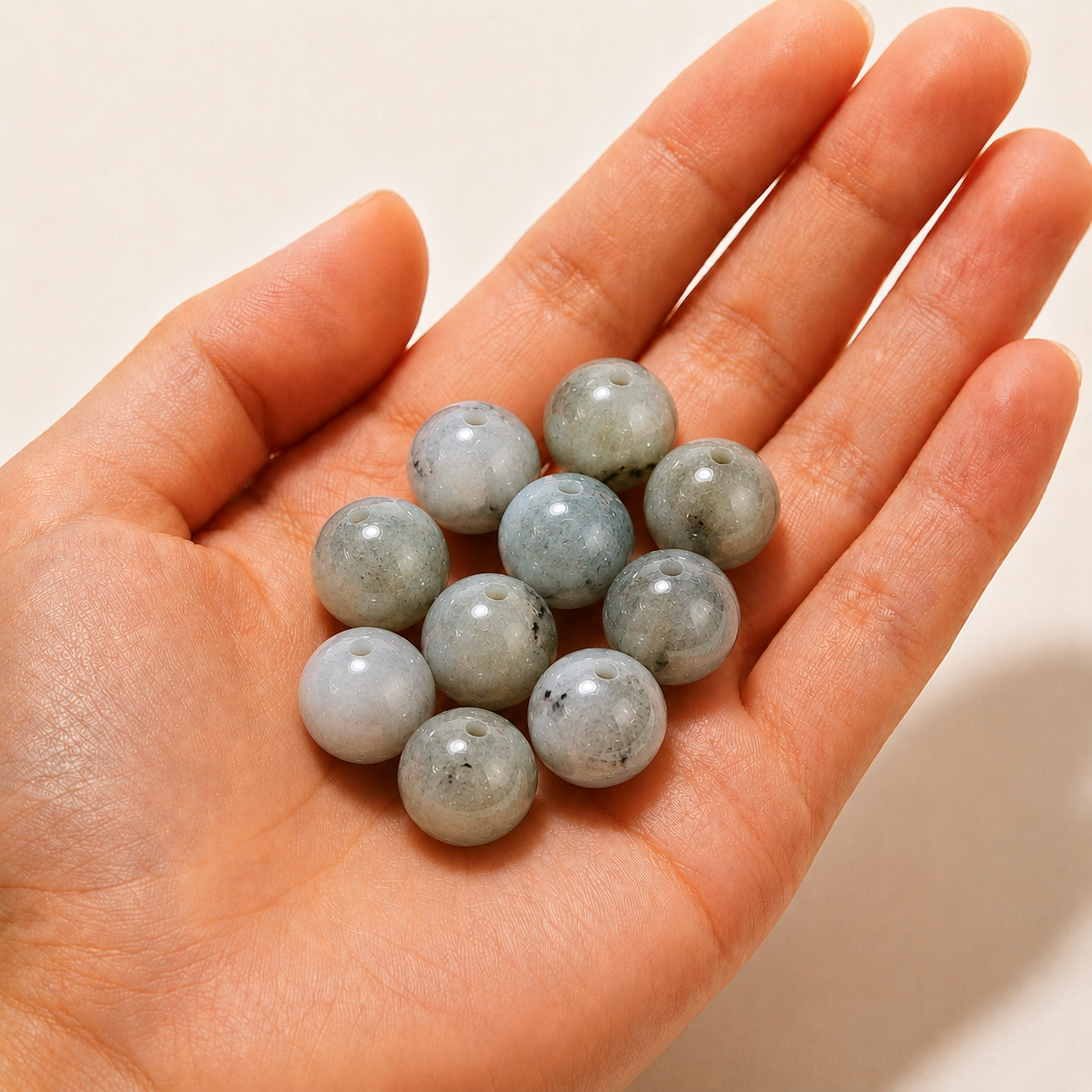 $0.99-10PCS Round Smooth Beads 8mm