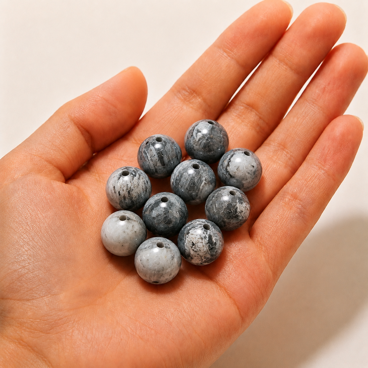 $0.99-10PCS Round Smooth Beads 8mm