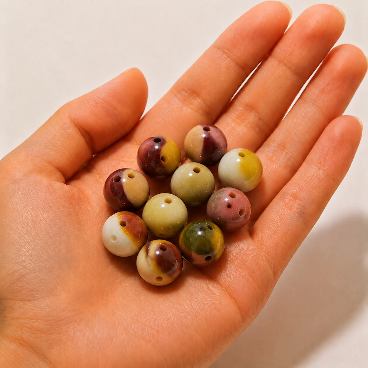 $0.99-10PCS Round Smooth Beads 8mm