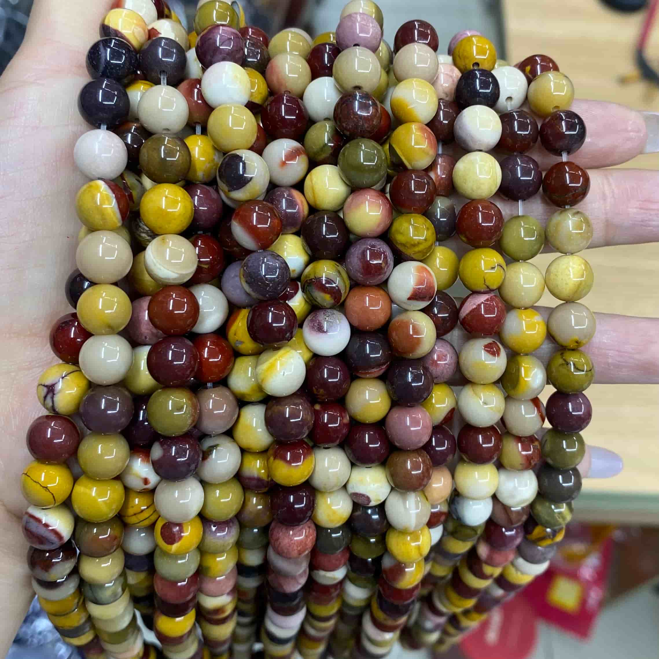 Round Smooth Beads Crystal/Quartz/Jasper/Agate 4mm 6mm 8mm 10mm