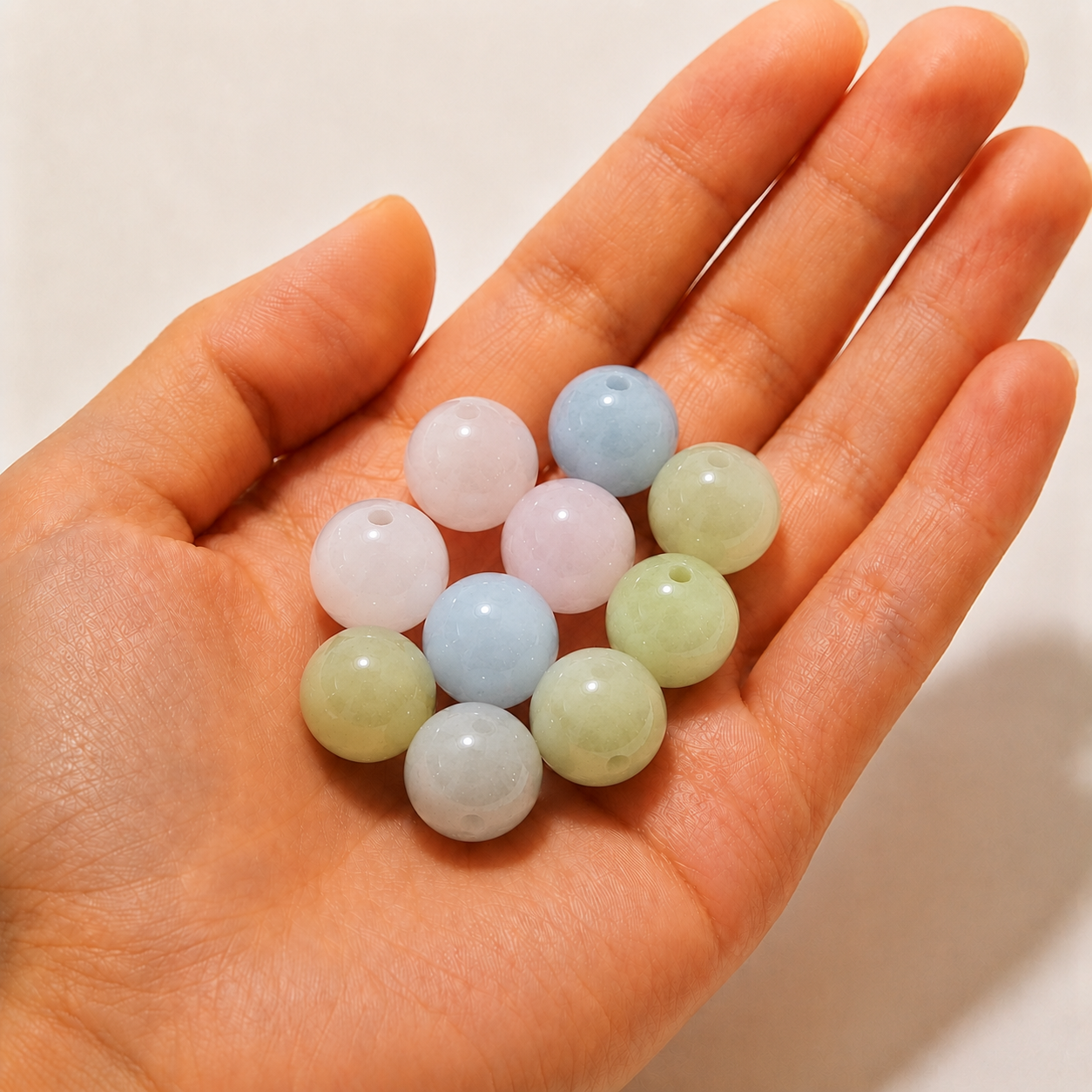 $0.99-10PCS Round Smooth Beads 8mm