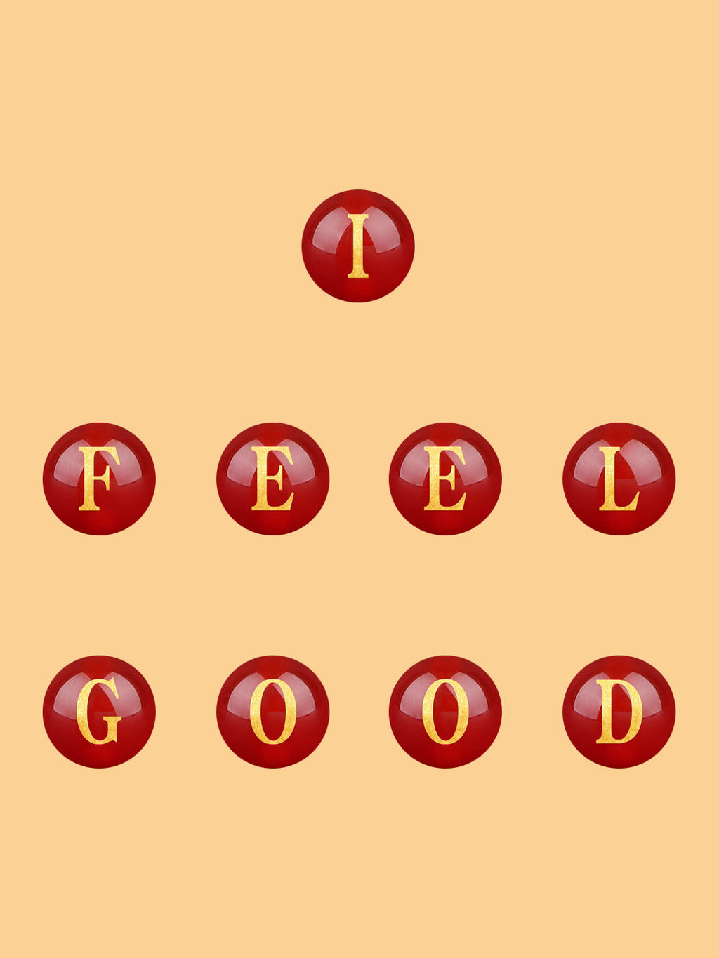 Natural Red Agate Beads - 26 Alphabet Loose Beads for Engraving Customization DIY