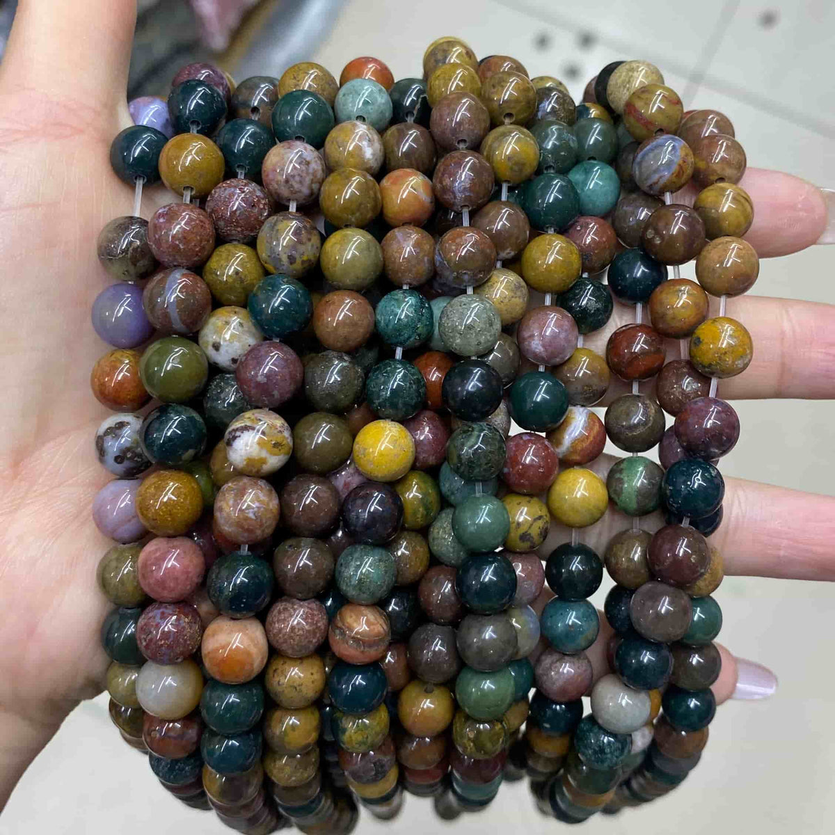 Round Smooth Jasper Beads 4mm 6mm 8mm 10mm