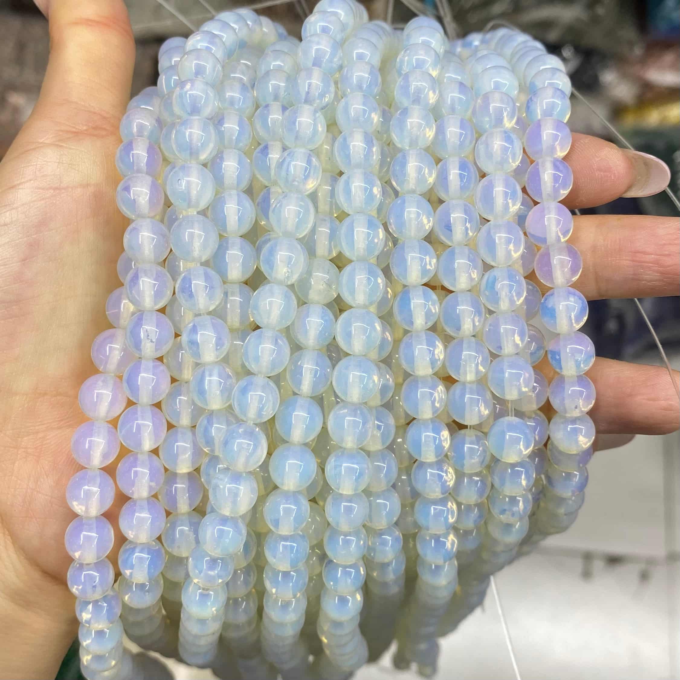 Round Smooth Beads Crystal/Quartz/Jasper/Agate 4mm 6mm 8mm 10mm