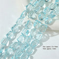 50pcs Clear Translucent Glass Irregular Beads