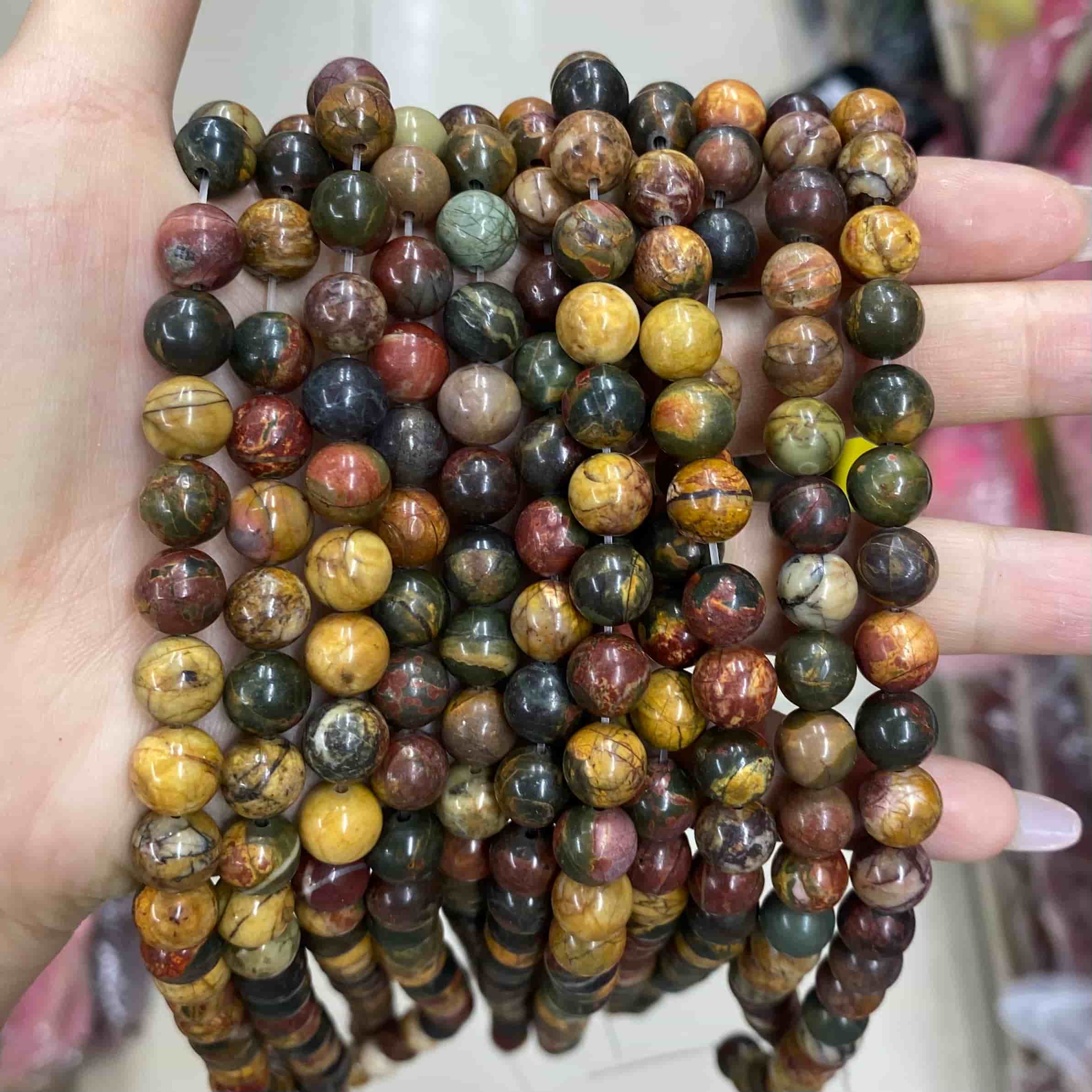 Round Smooth Beads Crystal/Quartz/Jasper/Agate 4mm 6mm 8mm 10mm