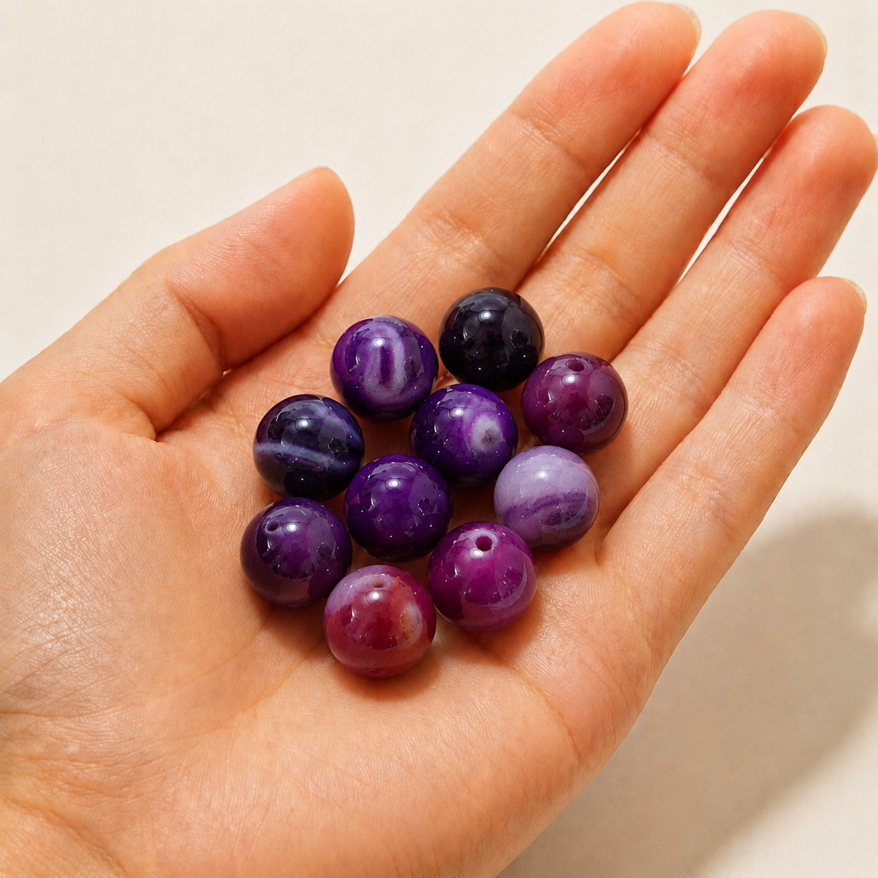 $0.99-10PCS Round Smooth Beads 8mm