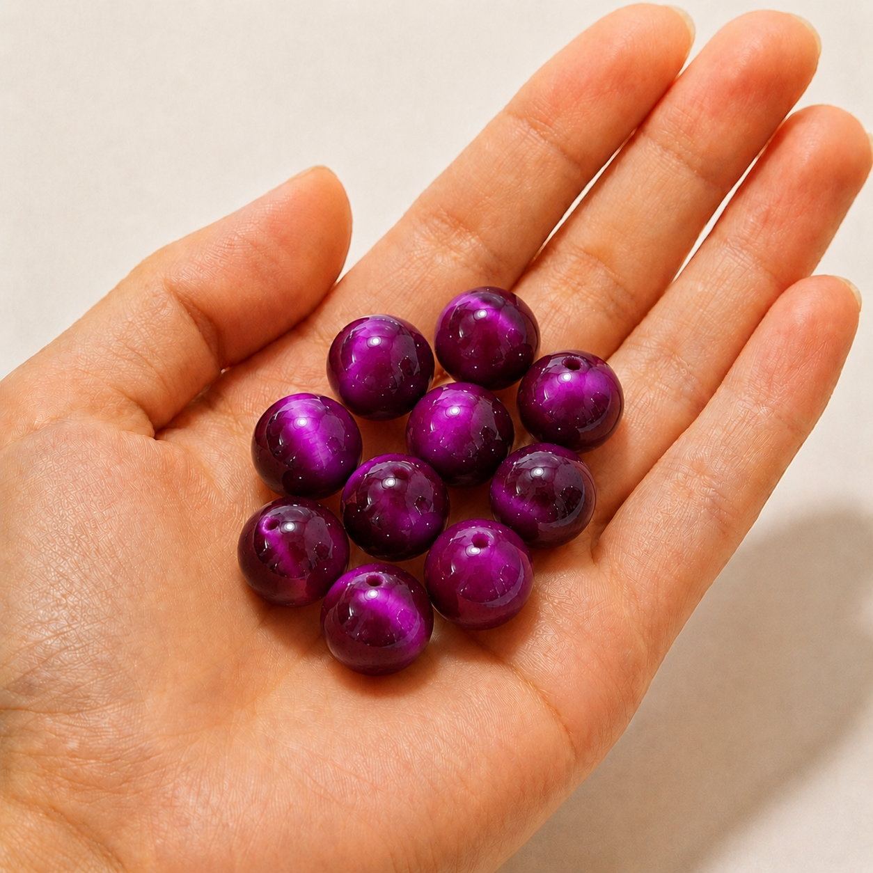 $0.99-10PCS Round Smooth Beads 8mm