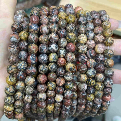 Red Leopard Jasper Round Smooth Beads 4mm 6mm 8mm 10mm