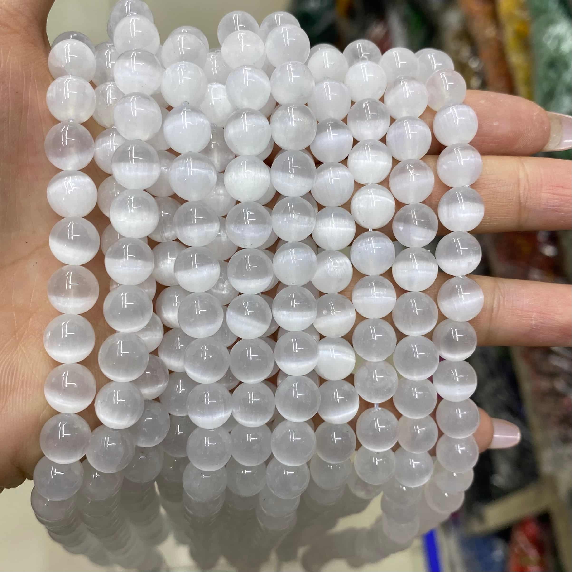 Round Smooth Beads Crystal/Quartz/Jasper/Agate 4mm 6mm 8mm 10mm