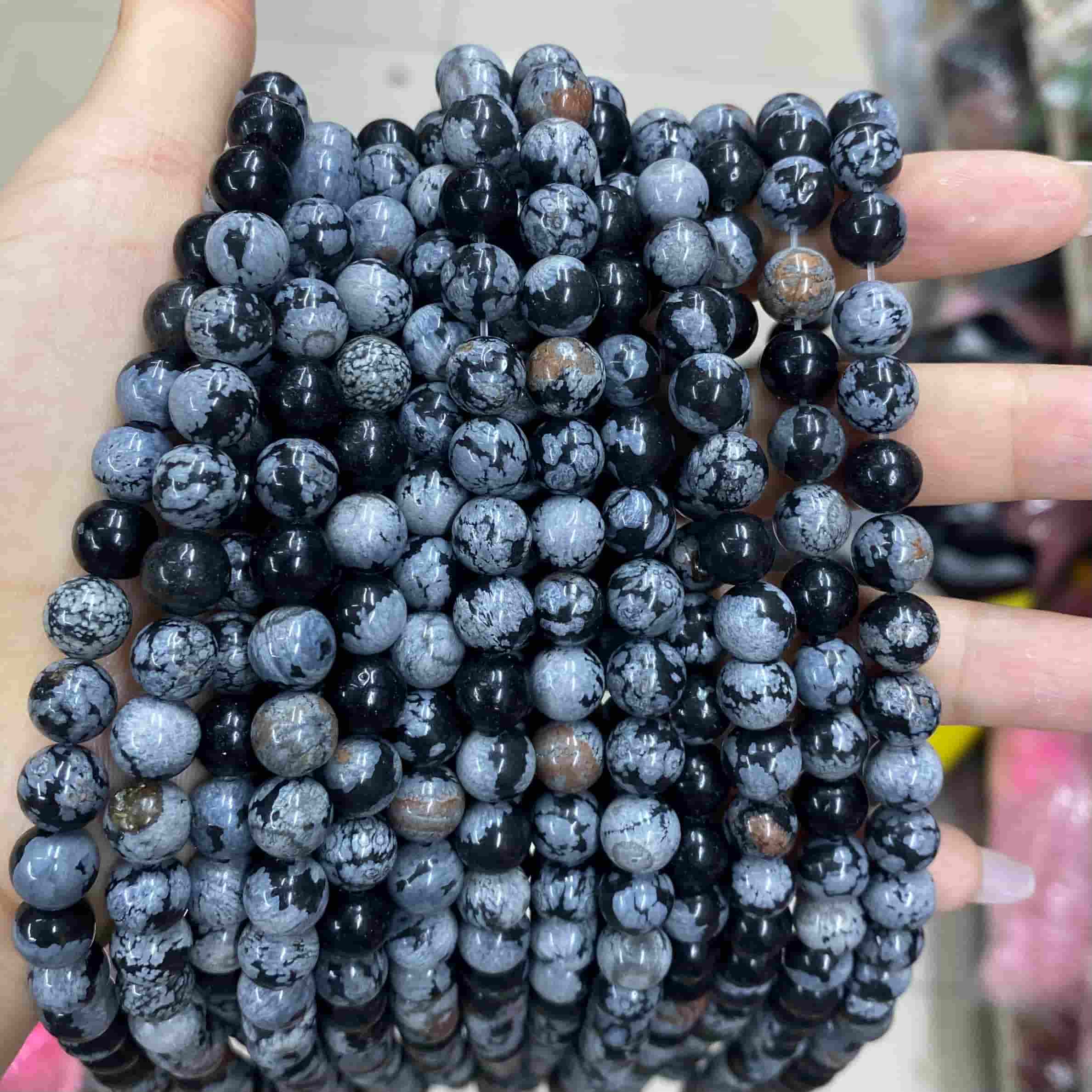 Round Smooth Beads Crystal/Quartz/Jasper/Agate 4mm 6mm 8mm 10mm