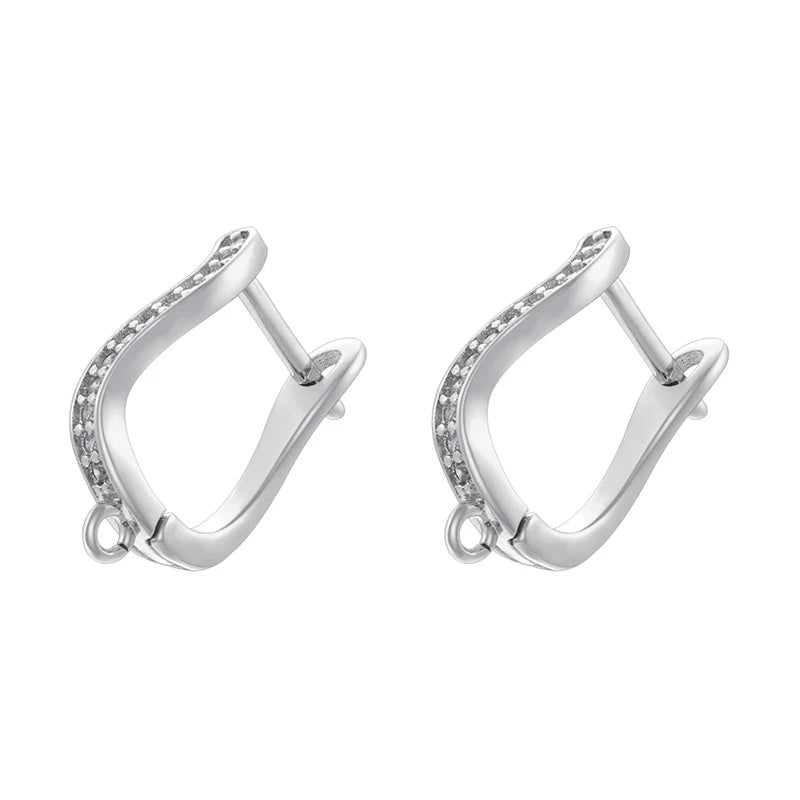 18K Golden Plated Earwire Clasp Earring Hook Accessory 1 Pair