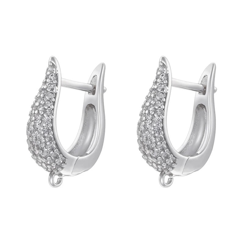 18K Golden Plated Earwire Clasp Earring Hook Accessory 1 Pair