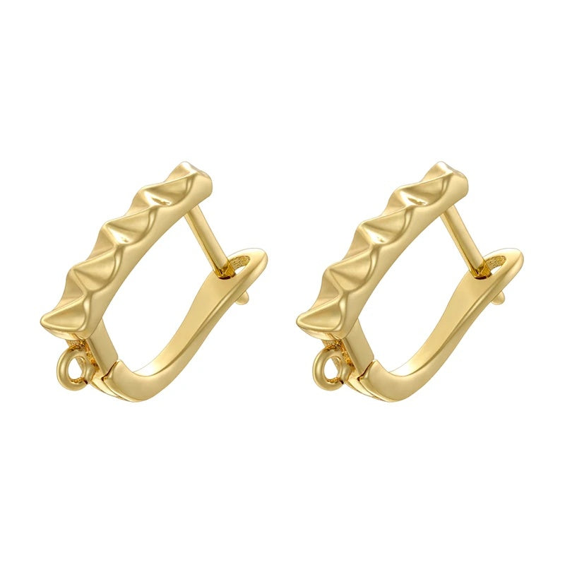 18K Golden Plated Earwire Clasp Earring Hook Accessory 1 Pair