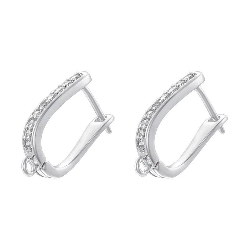 18K Golden Plated Earwire Clasp Earring Hook Accessory 1 Pair
