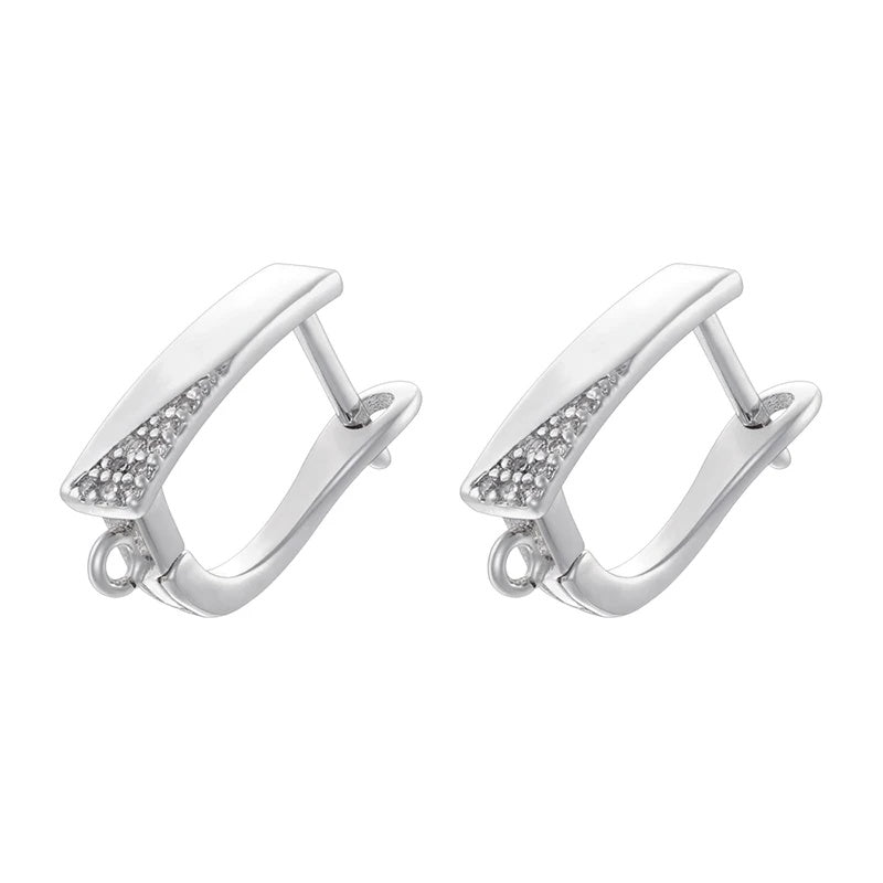 18K Golden Plated Earwire Clasp Earring Hook Accessory 1 Pair