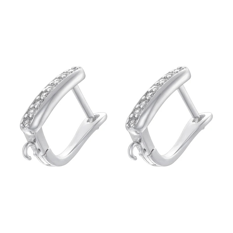 18K Golden Plated Earwire Clasp Earring Hook Accessory 1 Pair