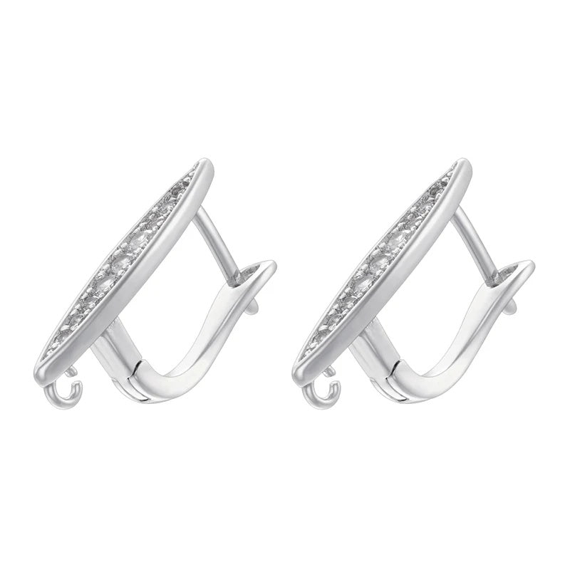 18K Golden Plated Earwire Clasp Earring Hook Accessory 1 Pair