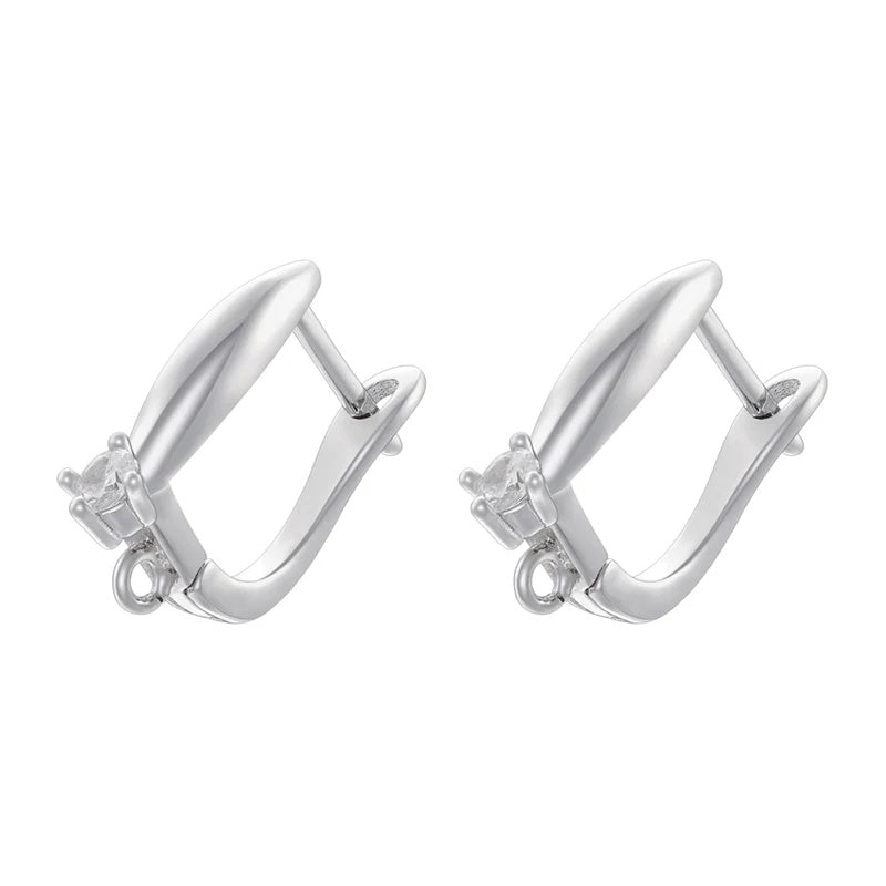 18K Golden Plated Earwire Clasp Earring Hook Accessory 1 Pair