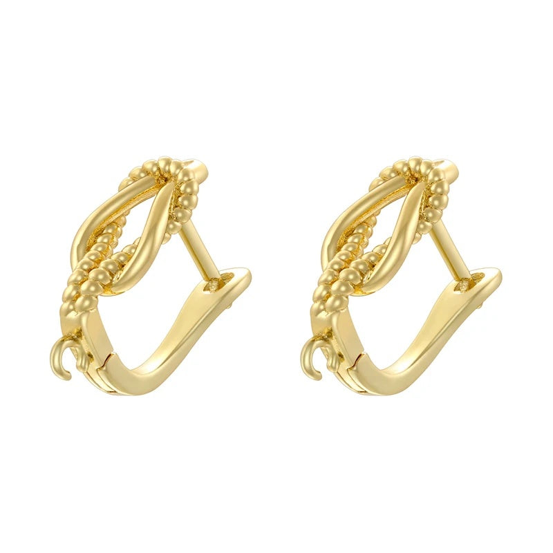 18K Golden Plated Earwire Clasp Earring Hook Accessory 1 Pair
