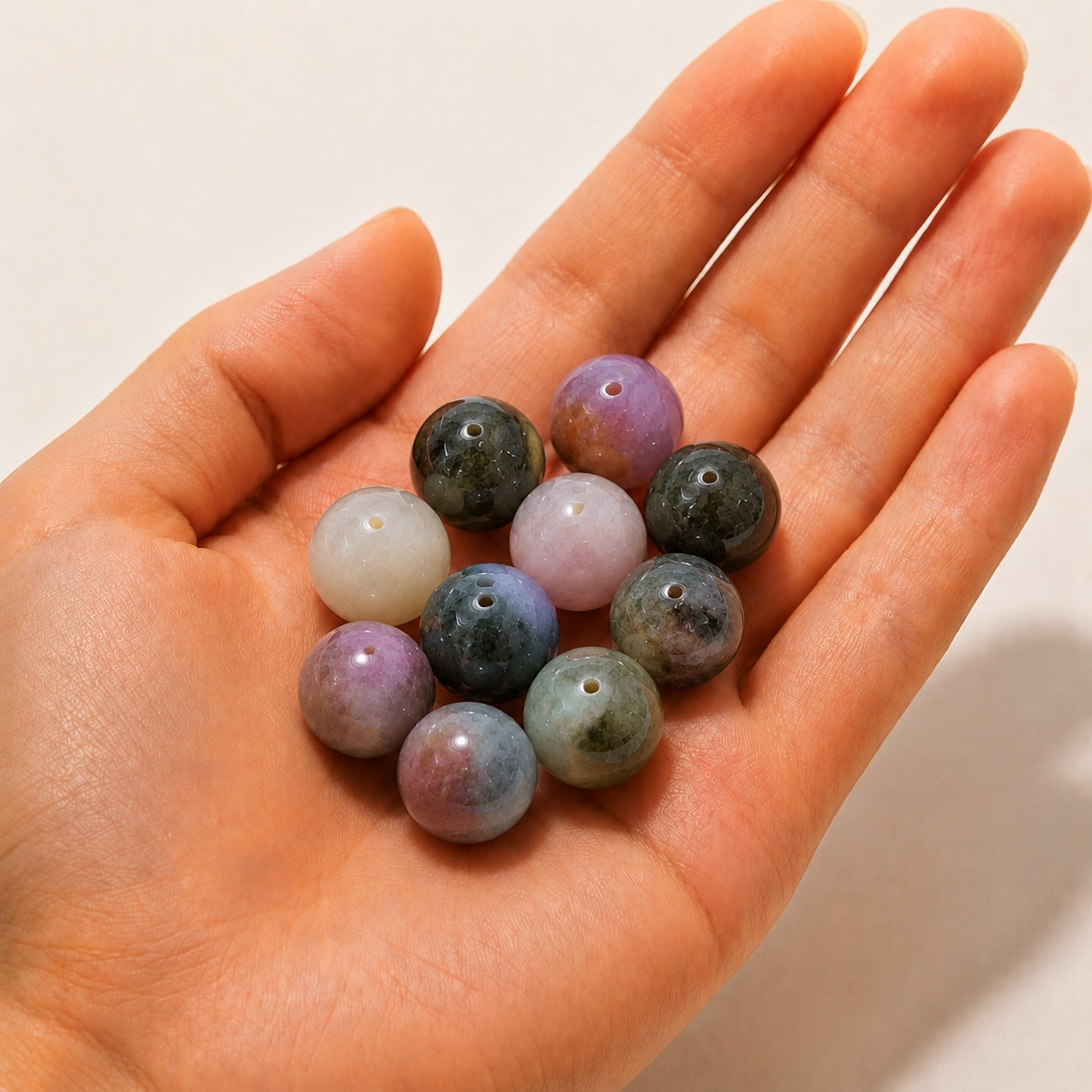 $0.99-10PCS Round Smooth Beads 8mm