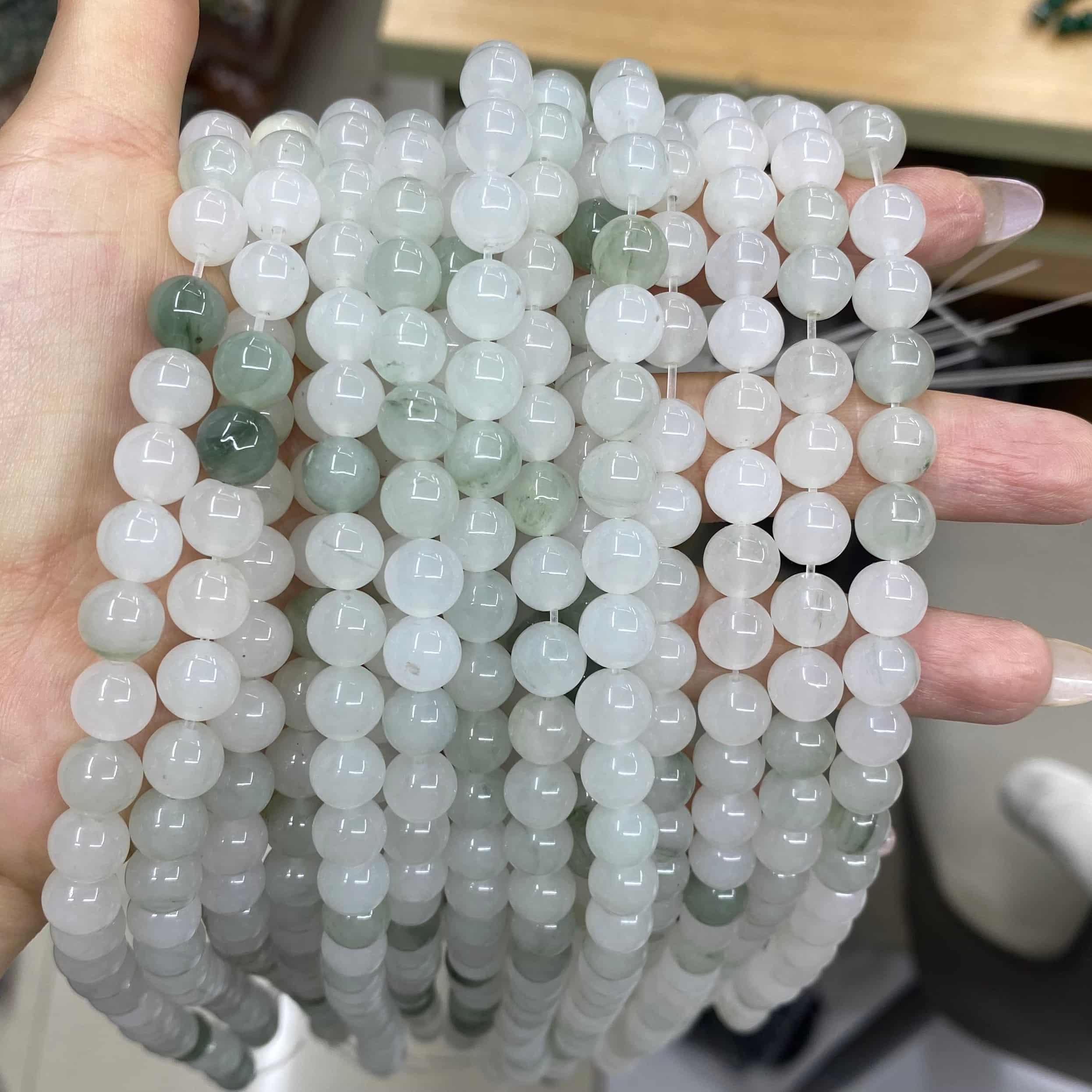 Round Smooth Beads Crystal/Quartz/Jasper/Agate 4mm 6mm 8mm 10mm