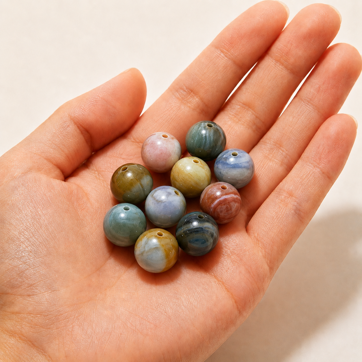 $0.99-10PCS Round Smooth Beads 8mm