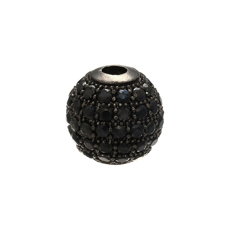 High Quality Brass Cubic Zirconia Round Spacer Beads 6mm/8mm/10mm