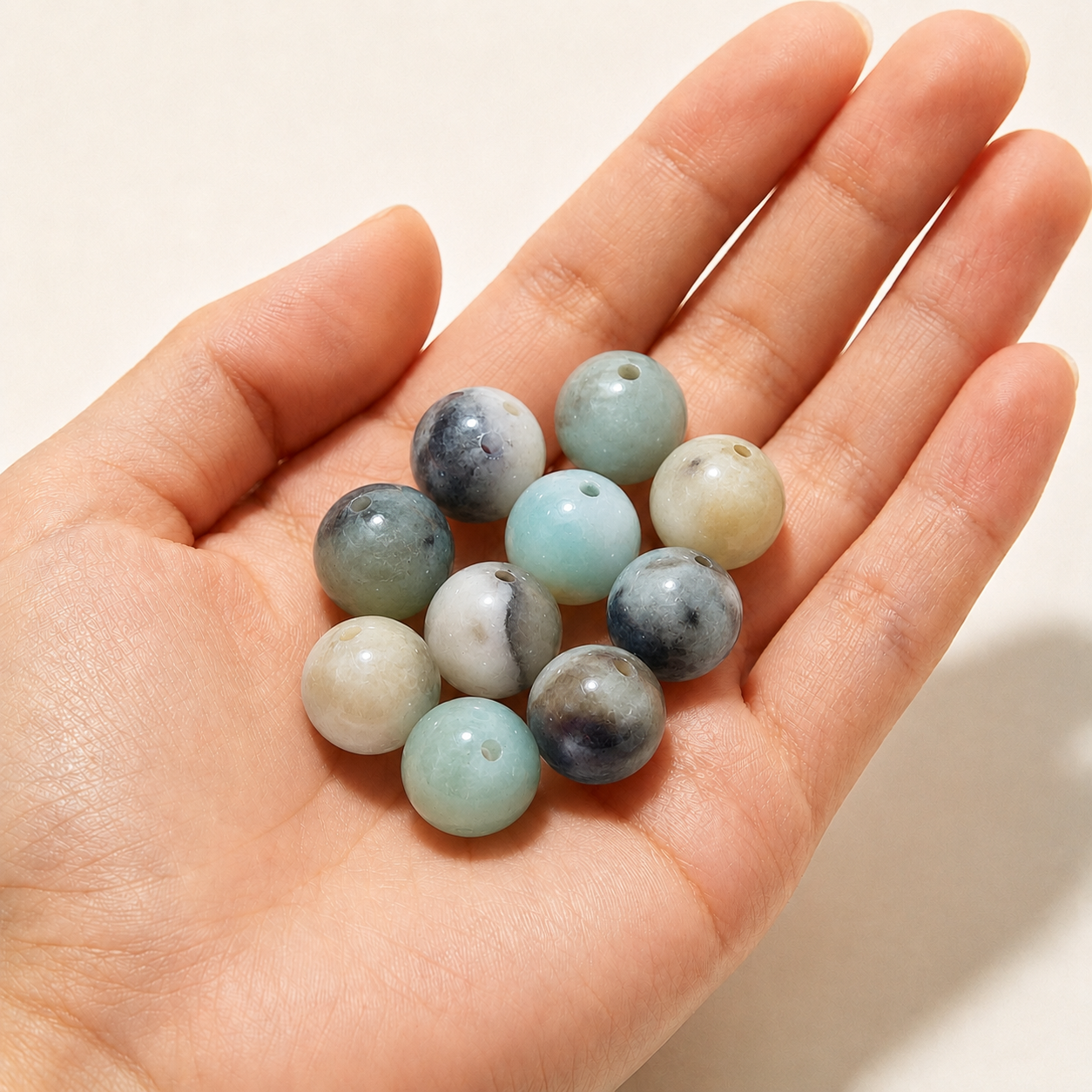 $0.99-10PCS Round Smooth Beads 8mm