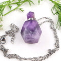 Healing Crystal Freefrom Shape Perfume Pendant Necklace