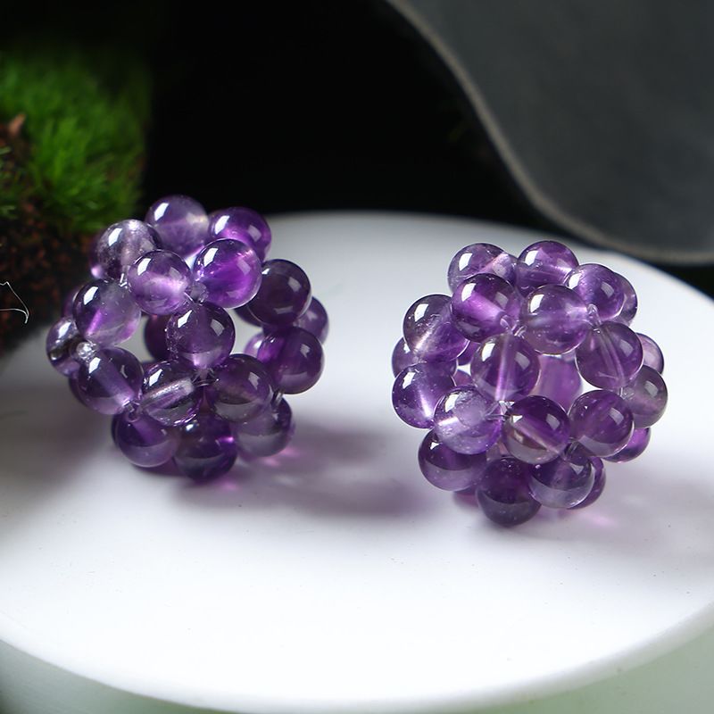 Handmade Crystal Stone Beads Ball Shape 1PCS