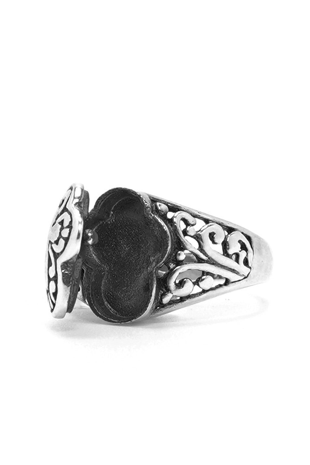 Antique Retro Secret Box 925 Sterling Silver Rings