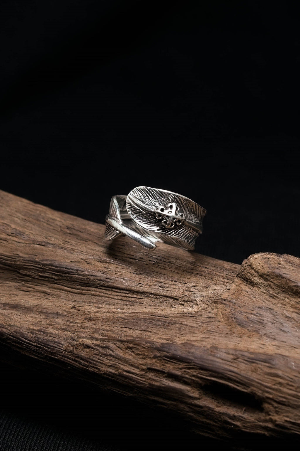Feather Retro 925 Sterling Silver Ring