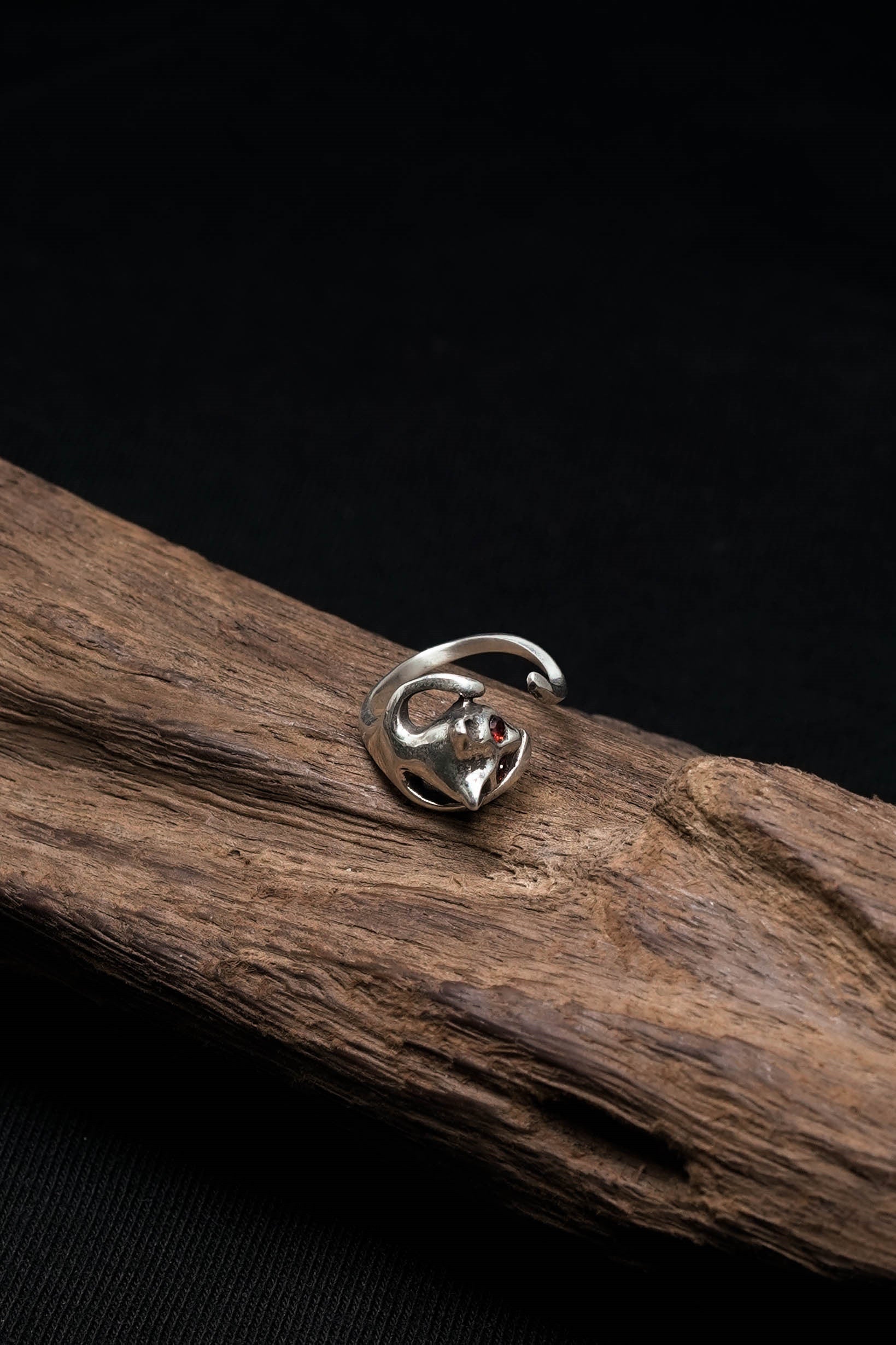 Fox Head Retro 925 Sterling Silver Ring