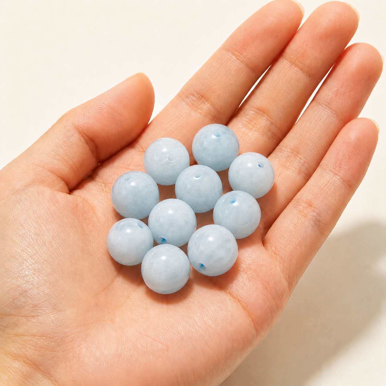 $0.99-10PCS Round Smooth Beads 8mm
