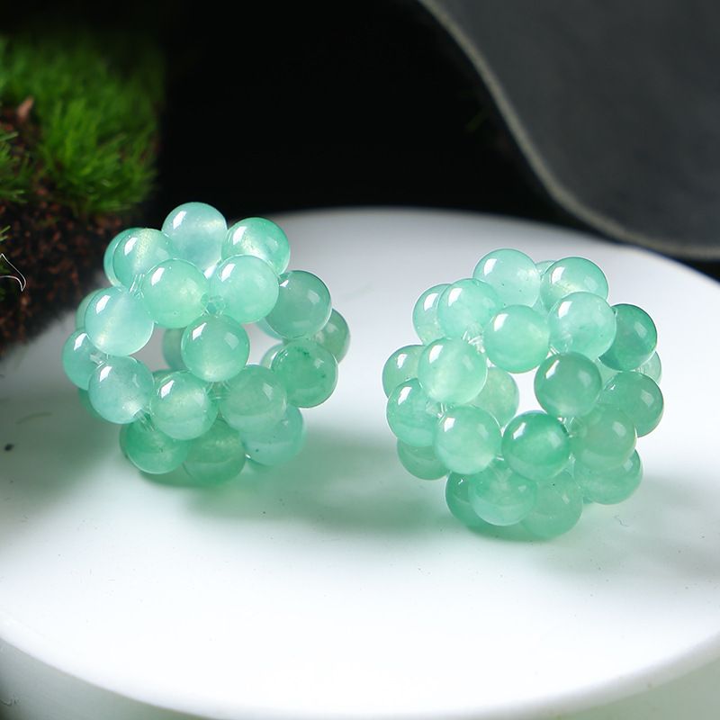 Handmade Crystal Stone Beads Ball Shape 1PCS