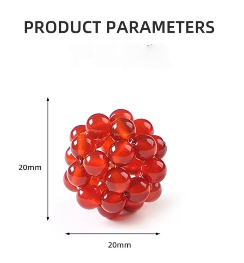 Handmade Crystal Stone Beads Ball Shape 1PCS